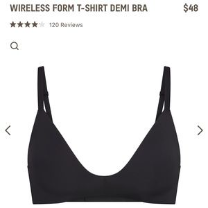 Skims 40B soft cup bra NWT
WIRELESS FORM T-SHIRT DEMI BRA | ONYX - ONYX / 40 / B